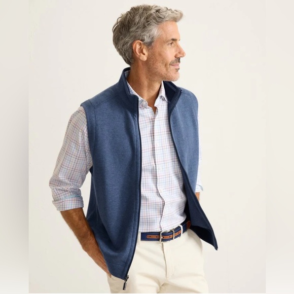 Tommy Bahama New Flipsider Reversible Full Zip Vest‎ Pewter Heather XL NWT